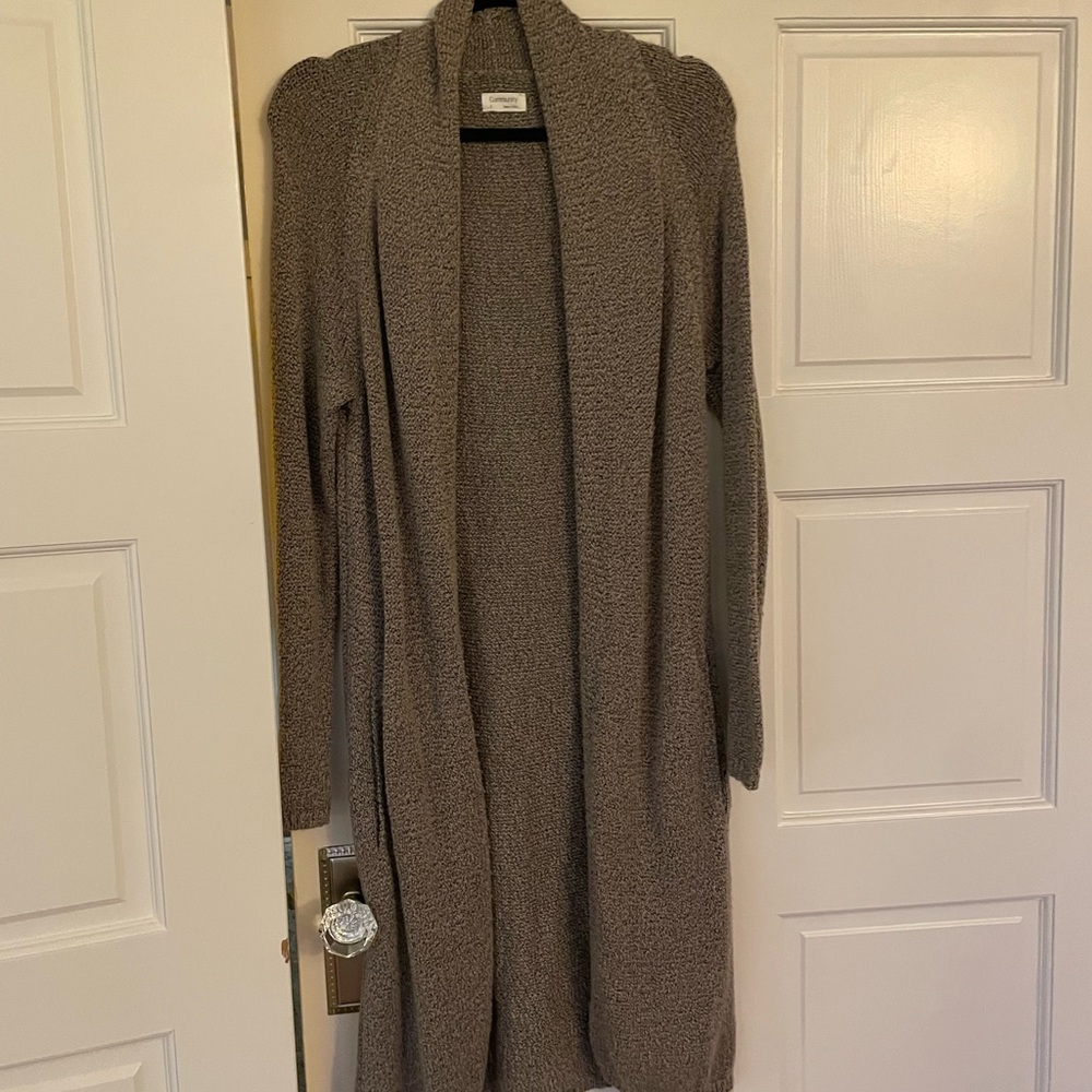 Women's Long Brown Community (Aritzia) Cardigan Sweater